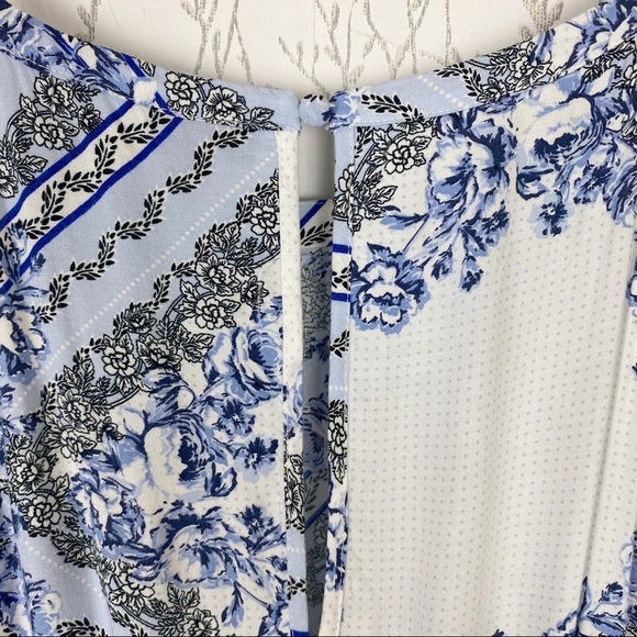 TORRID Blue Bandana High Neck Halter Style Hi-Low Midi Dress Size 2X - Picture 9 of 13